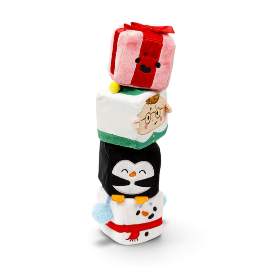 Squish Blox Christmas Squishy Cube Toys – Penguin, Elf, Snowman & Present Slow-Rising Memory Foam Festive Plush Sensory Toy