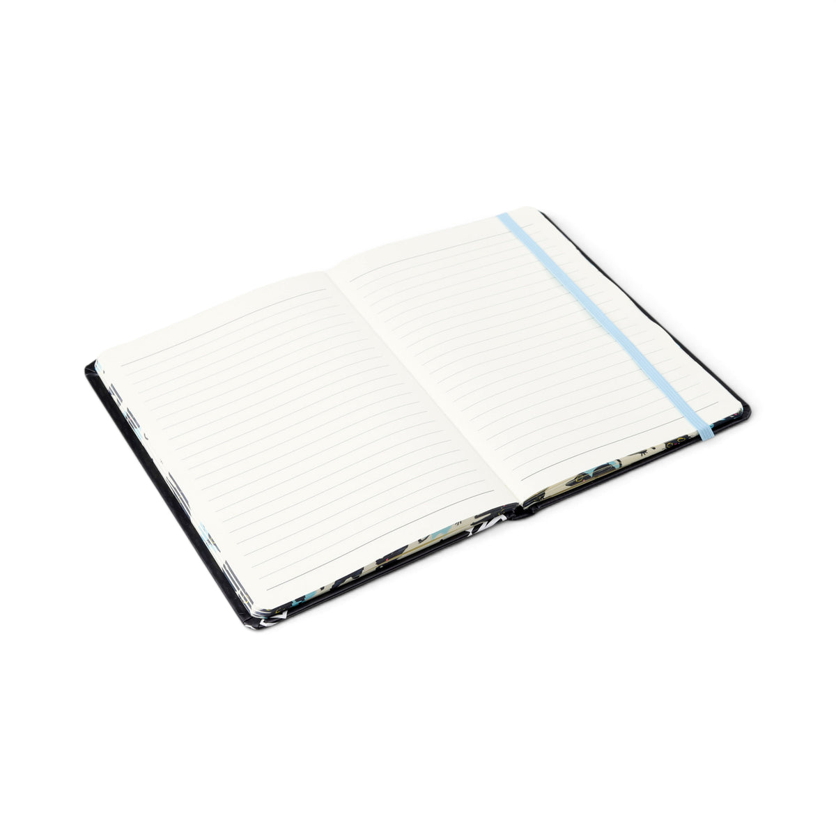 Lucky the Black Cat A5 Notebook – Cute Kawaii Cat Hardback Lined Journal with Recycled Paper & Elastic Closure