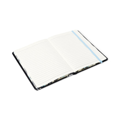 Lucky the Black Cat A5 Notebook – Cute Kawaii Cat Hardback Lined Journal with Recycled Paper & Elastic Closure