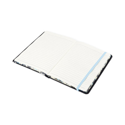 Lucky the Black Cat A5 Notebook – Cute Kawaii Cat Hardback Lined Journal with Recycled Paper & Elastic Closure