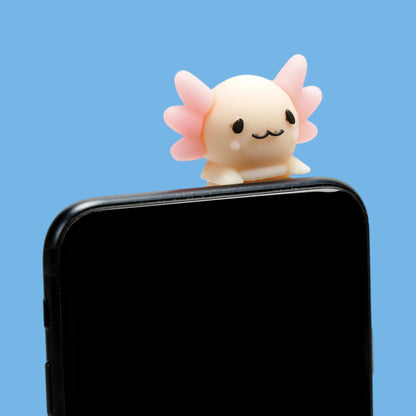 Adoramals Peeker Phone Charm – Axolotl, Sloth, Capybara & Cat Self-Adhesive Peeking Figure