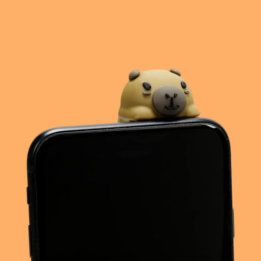 Adoramals Peeker Phone Charm – Axolotl, Sloth, Capybara & Cat Self-Adhesive Peeking Figure
