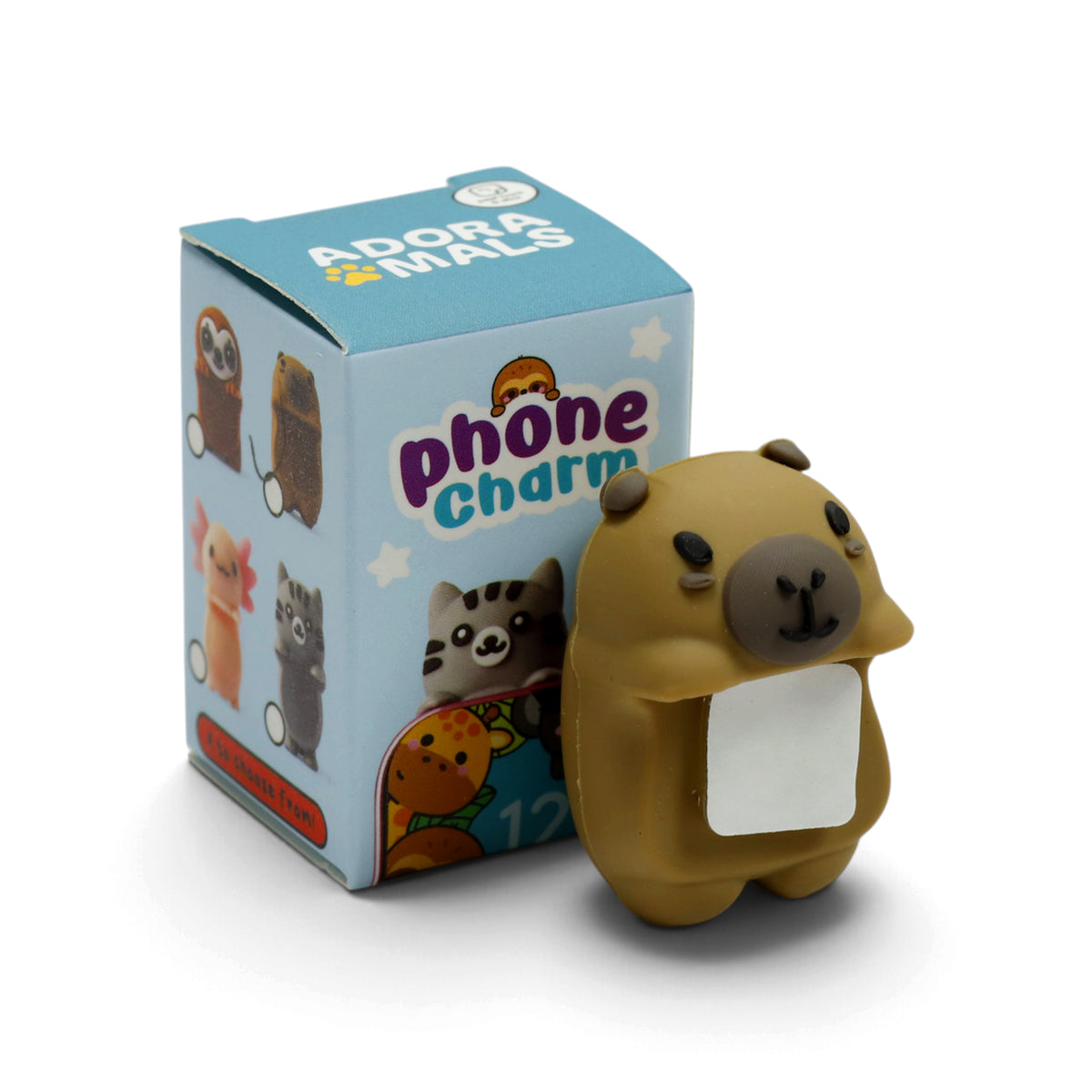 Adoramals Peeker Phone Charm – Axolotl, Sloth, Capybara & Cat Self-Adhesive Peeking Figure