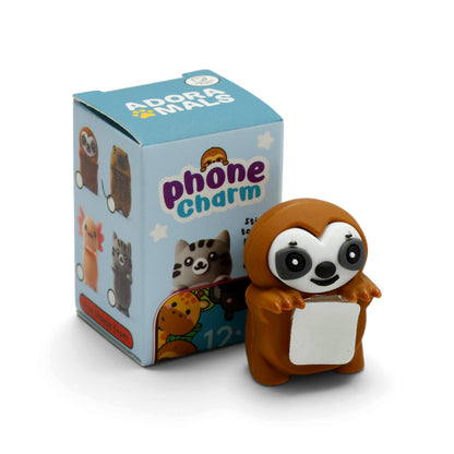 Adoramals Peeker Phone Charm – Axolotl, Sloth, Capybara & Cat Self-Adhesive Peeking Figure