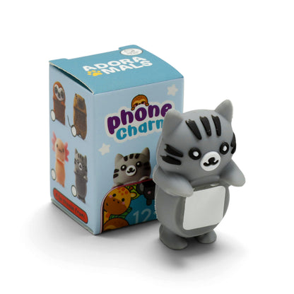 Adoramals Peeker Phone Charm – Axolotl, Sloth, Capybara & Cat Self-Adhesive Peeking Figure