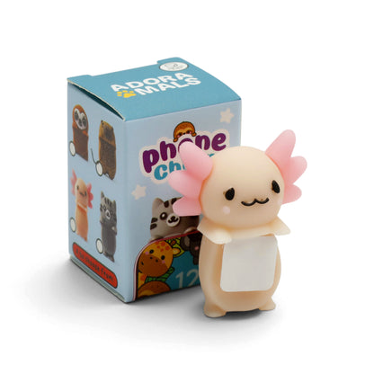 Adoramals Peeker Phone Charm – Axolotl, Sloth, Capybara & Cat Self-Adhesive Peeking Figure