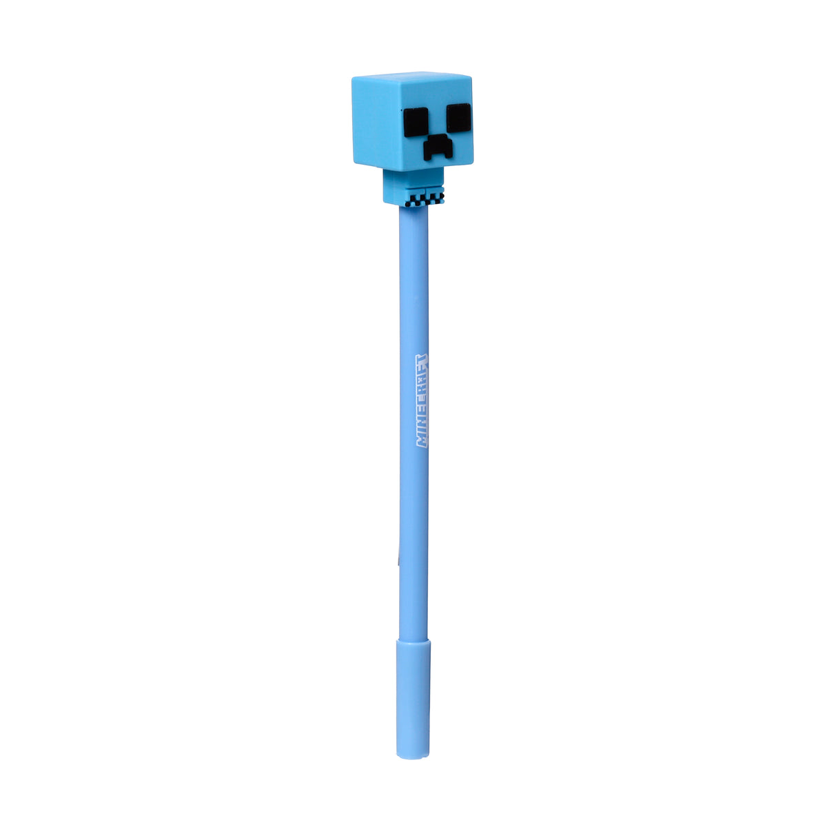 Minecraft Chibi Erasable Pen – Steve, Alex, Creeper & Charged Creeper Character Pens with Silicone Toppers – Blue Ink Gaming Stationery