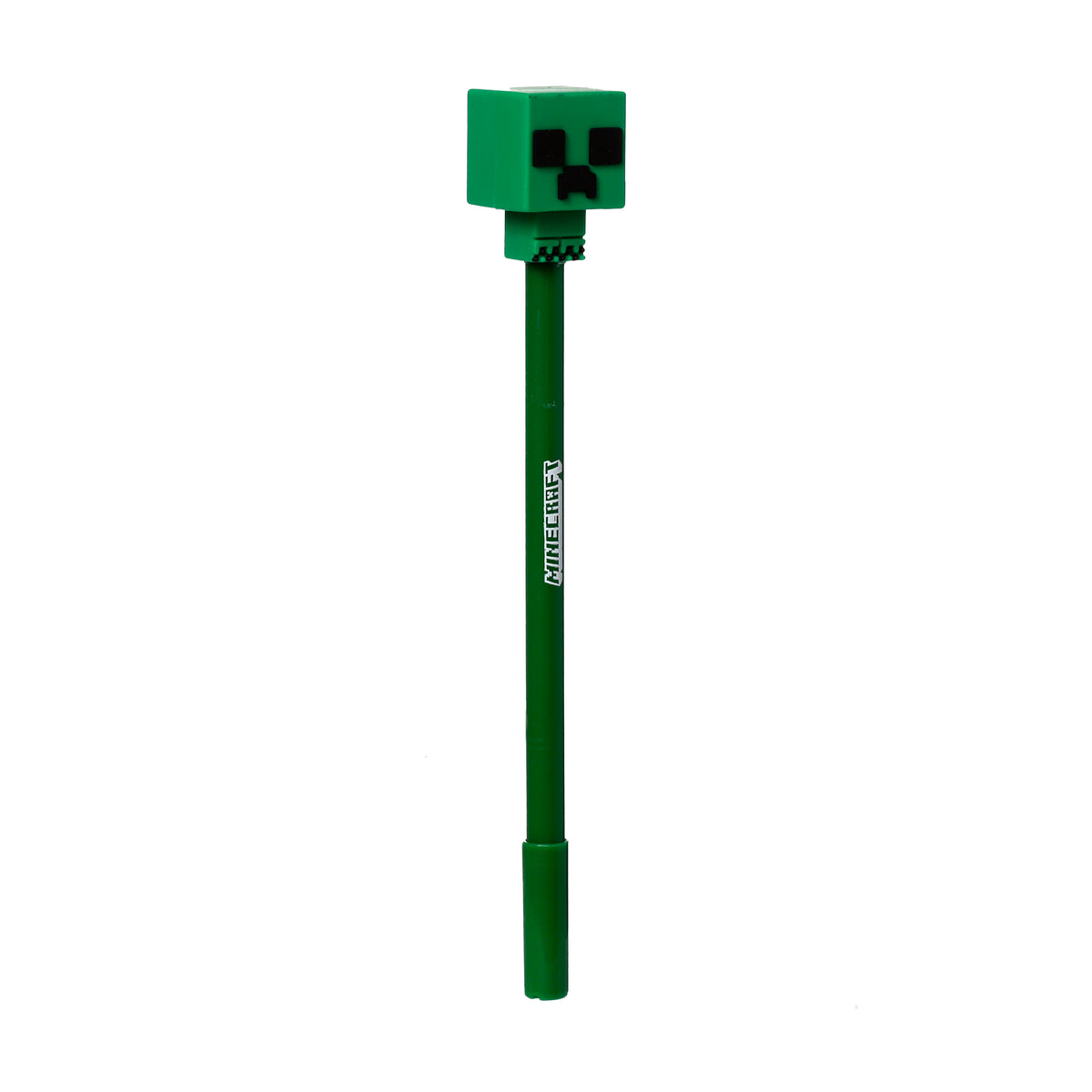 Minecraft Chibi Erasable Pen – Steve, Alex, Creeper & Charged Creeper Character Pens with Silicone Toppers – Blue Ink Gaming Stationery