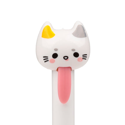 Cat Tongue Pull Pen – Adoramals Clicker Novelty Cat Pen – Cute Kawaii Fidget Stationery
