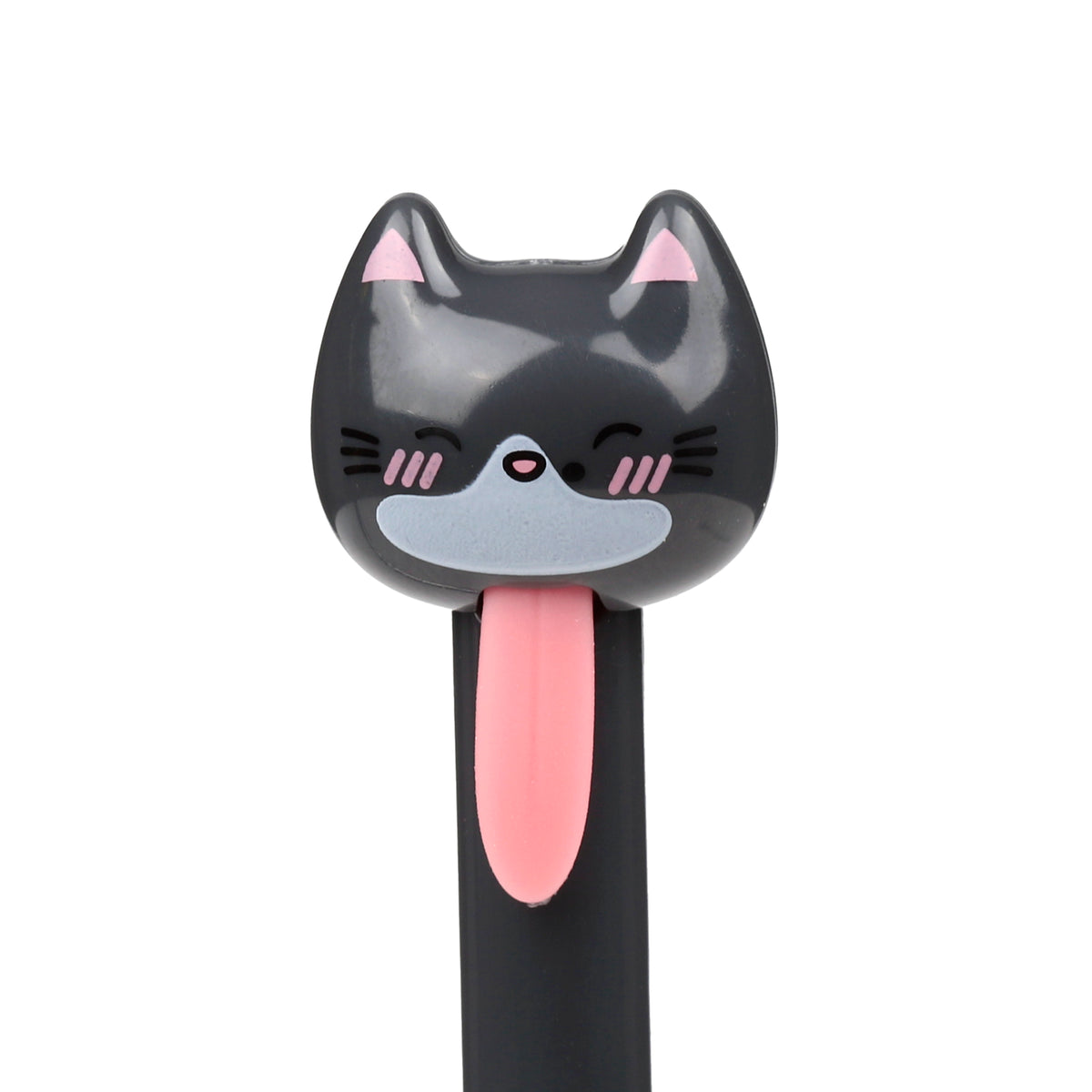 Cat Tongue Pull Pen – Adoramals Clicker Novelty Cat Pen – Cute Kawaii Fidget Stationery