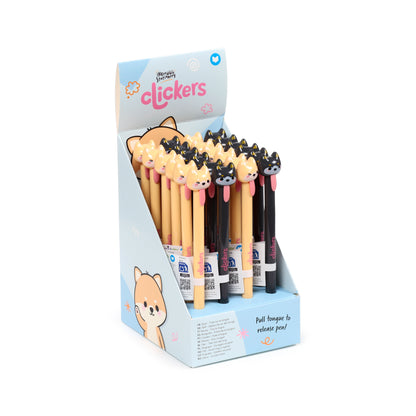 Dog Tongue Pull Pen – Adoramals Clicker Novelty Dog Clickers Pen – Cute Kawaii Fidget Stationery