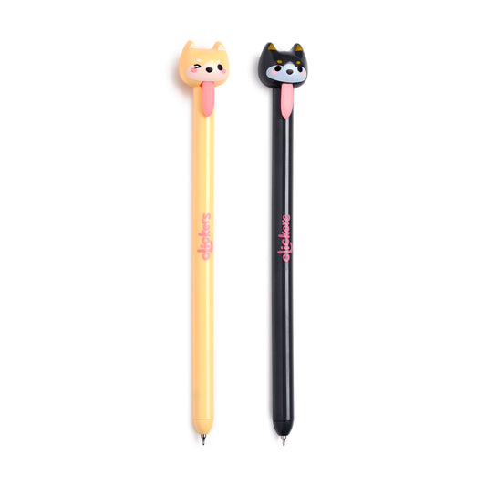 Dog Tongue Pull Pen – Adoramals Clicker Novelty Dog Clickers Pen – Cute Kawaii Fidget Stationery