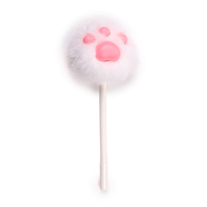 Cat Paw Fluffy Pom Pom Pen – Cute Kawaii Toe Beans Fine Tip Black Ink Novelty Stationery Gift