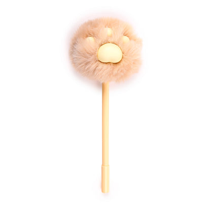Cat Paw Fluffy Pom Pom Pen – Cute Kawaii Toe Beans Fine Tip Black Ink Novelty Stationery Gift