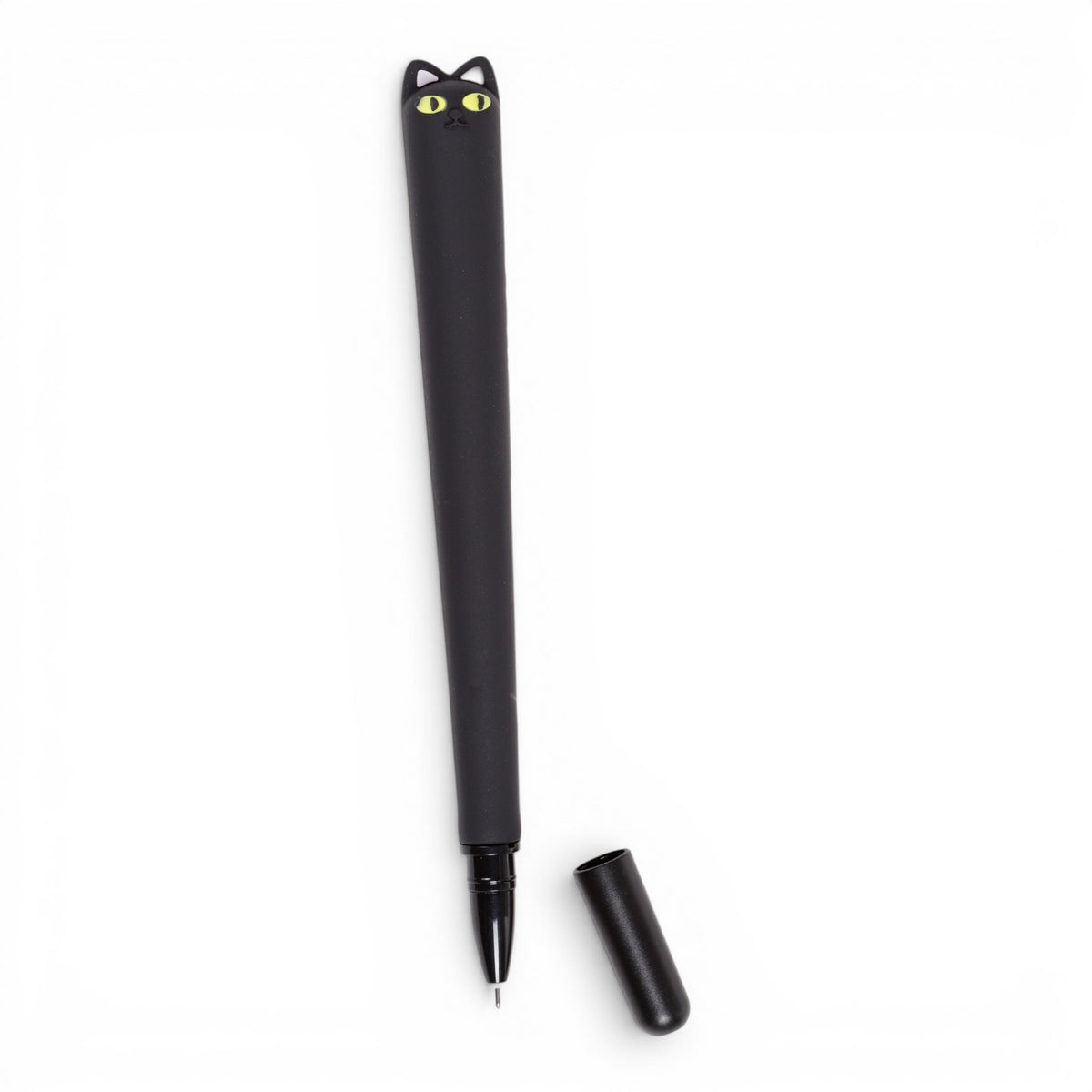 Lucky the Black Cat Fine Tip Pens – Set of 2 Cute Black Cat Writing Pens – Novelty Cat Stationery Gift