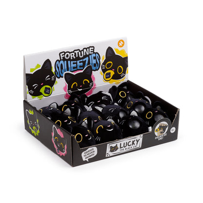 Queasy Squeezies Black Cat Squeezy Toy – Magic Fortune Teller Puking Plush Squishy & Sensory Toy – Vomiting Cat