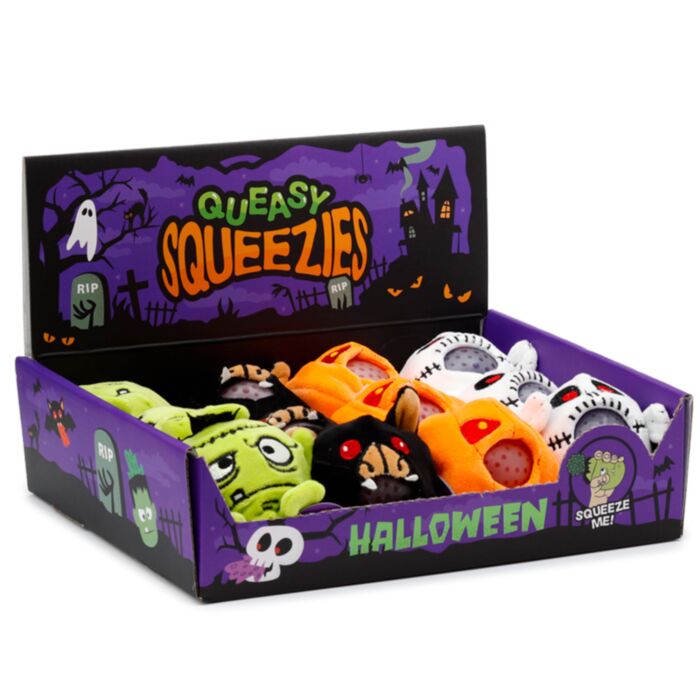 Queasy Squeezies Bat Spooky Halloween Puking Plush Squeezy Toy
