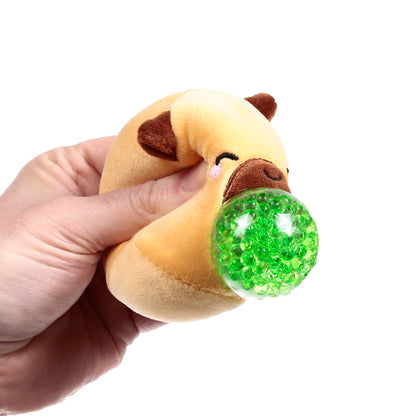 Queasy Squeezies Capybara Squeezy Toy – Puking Plush Squishy Stress & Sensory Toy – Adoramals Vomiting Capybara