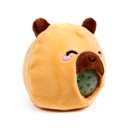 Queasy Squeezies Capybara Squeezy Toy – Puking Plush Squishy Stress & Sensory Toy – Adoramals Vomiting Capybara