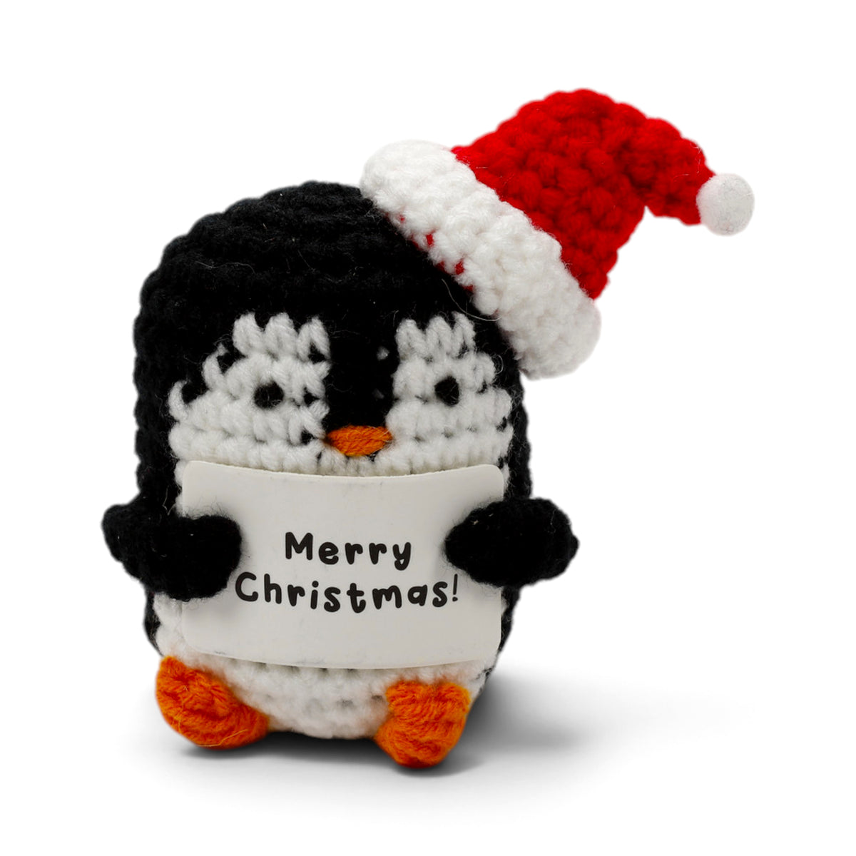 Christmas Emotional Support Crochet Pals – Cute Knitted Festive Mini Plush Toys with Positive Messages – Santa, Reindeer, Penguin, Snowman & Christmas Tree