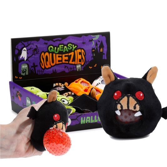 Queasy Squeezies Bat Spooky Halloween Puking Plush Squeezy Toy