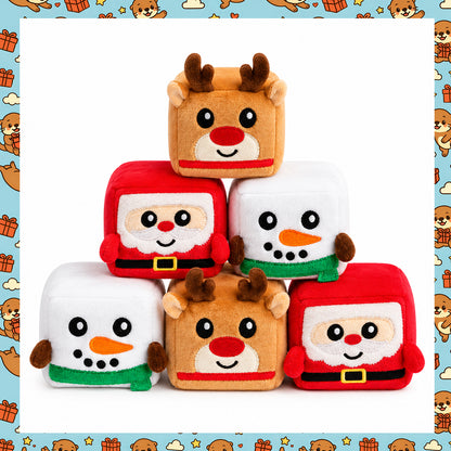 RMS Christmas Squishy Cube – Festive Maltose Sensory Fidget Toy – Santa, Reindeer & Snowman