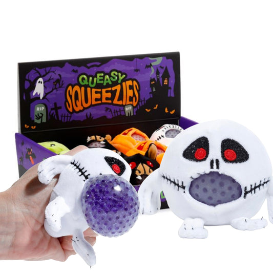 Queasy Squeezies Ghost Spooky Halloween Puking Plush Squeezy Toy